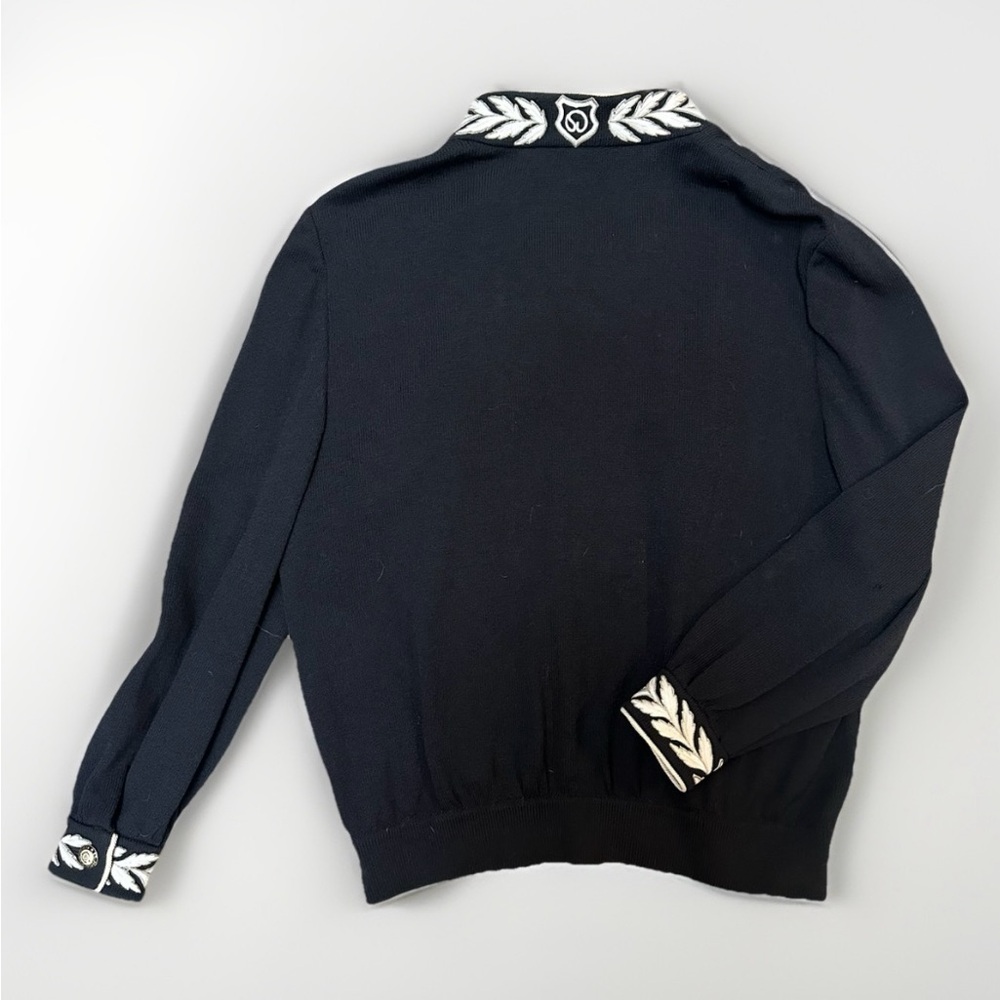 SOLDSt. John Collection by Marie Gray Nautical Zip Cardigan Jacket Embroidery L - Picture 2 of 8